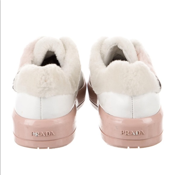 Prada sneakers with white Sherpa. - Picture 3 of 6